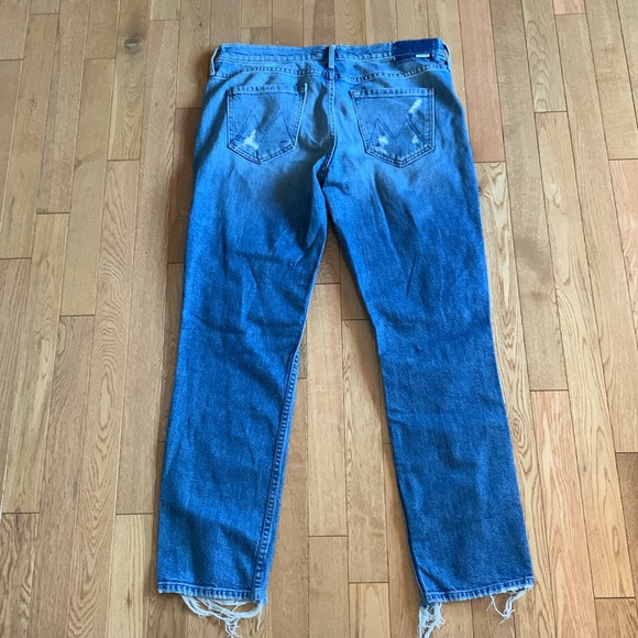 📌Mother Superior The Flirt Fray Straight Jeans Cold Feet Raw Hem - Picture 9 of 10